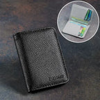 Multi-card Slot Solid Color Portable Leather Card Case Universal Bank Credit Card ID Bus Card Holder Travel Organizer Wallets