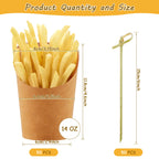 50Pcs French Fries Holder Disposable Kraft Paper French Fry Cup Charcuterie Cup Snack Dessert Potato Chips Box Party Supplies