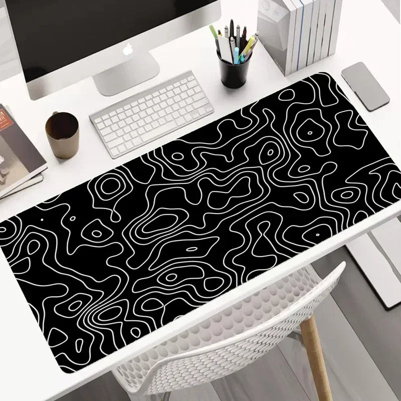 Hot Sell Large Gaming Mouse Pad Multi-size Gamer Mat Abstract XL Computer Cushion Keyboard Desk Non-Slip Rubber Locking Edge Rug