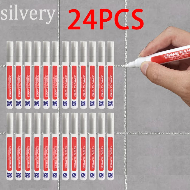 3PCS Tile Marker Tile Grout Repair Tile Grout RepairTiles Marker Joint Feeding Pen Tiles Paint Pen Erasable Whiteboard Marker