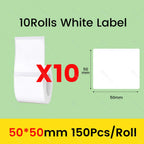 3/5/10 Rolls NiiMbot B21 B1 Label Printer Paper Roll Waterproof Anti-Oil Tear-Resistant Price Tag Pure White Sticker Papers