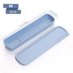 Portable Travel Tableware Eco-friendly Storage Box Case Food Grade Dinnerware Kitchen Fork Spoon Box Kid Cutlery Set Organizer