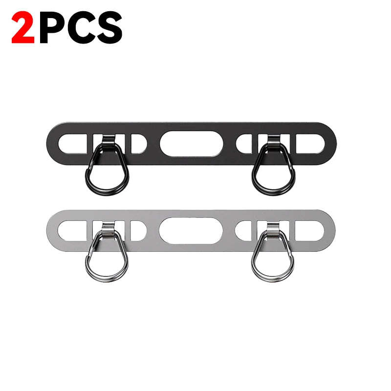 1/2/3Pcs Metal Phone Lanyard Side Hanging Patch For iPhone Stainless Steel Clip Double Buckle Phone Straps Gasket Connect Piece