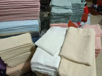 10 Pieces 32x32cm Cream Rough Edge Gauze Napkins 100% Soft Cotton Fabric Serviette Kitchen Tea Towels For Easter Party Supplies