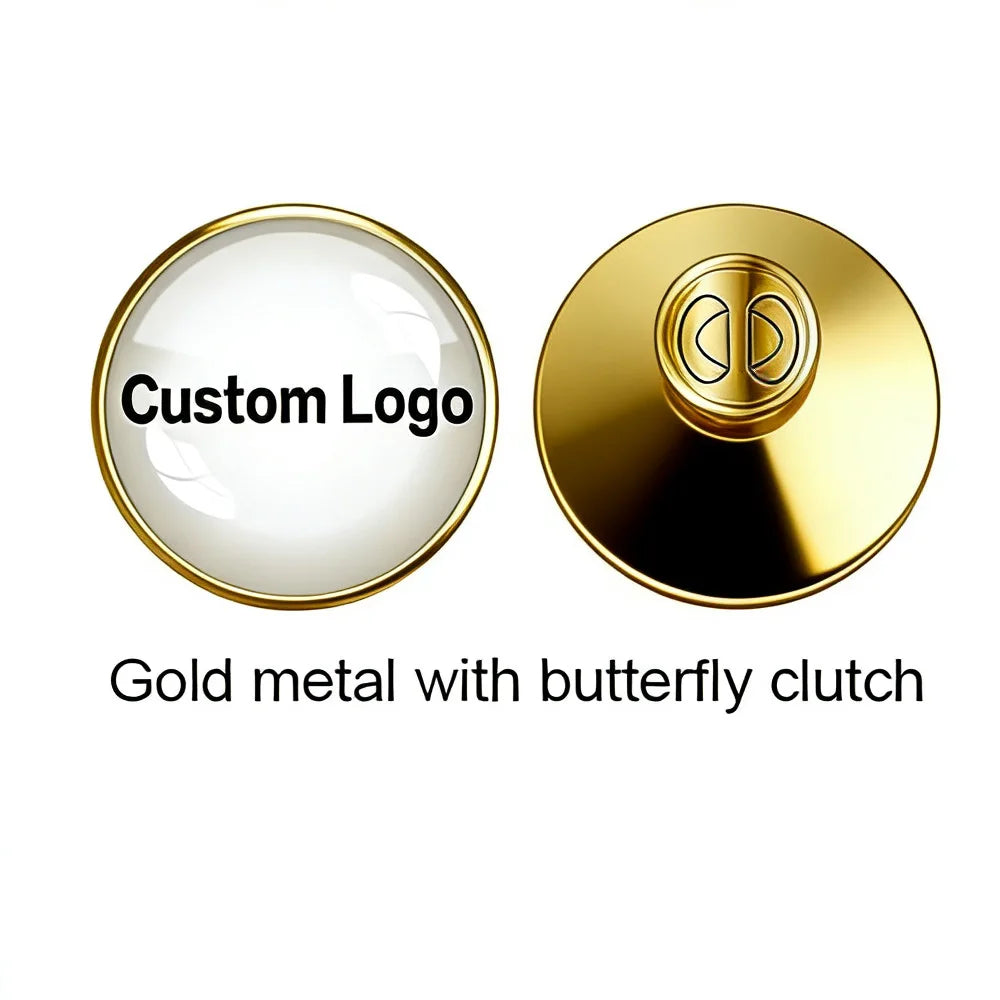 100pcs/lot Shirley custom metal badges lapel pins with epoxy resin domed Printed label pins name badge personalised