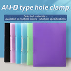 1PCS A4 Perforated Folder Candy-Colored Transparent O-shaped 2-hole, 3-hole, 4-hole Waterproof File Folder Binder