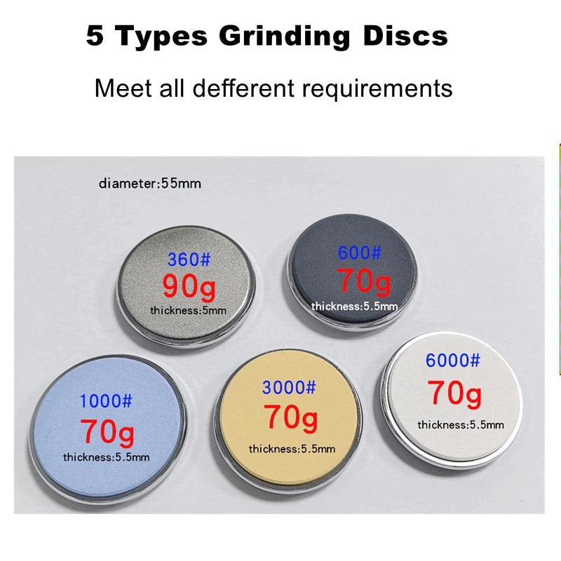 Magnetic Rolling Knife Sharpener 4 Angles Base 5 Types Grinding Discs EVA Protection Gift Box