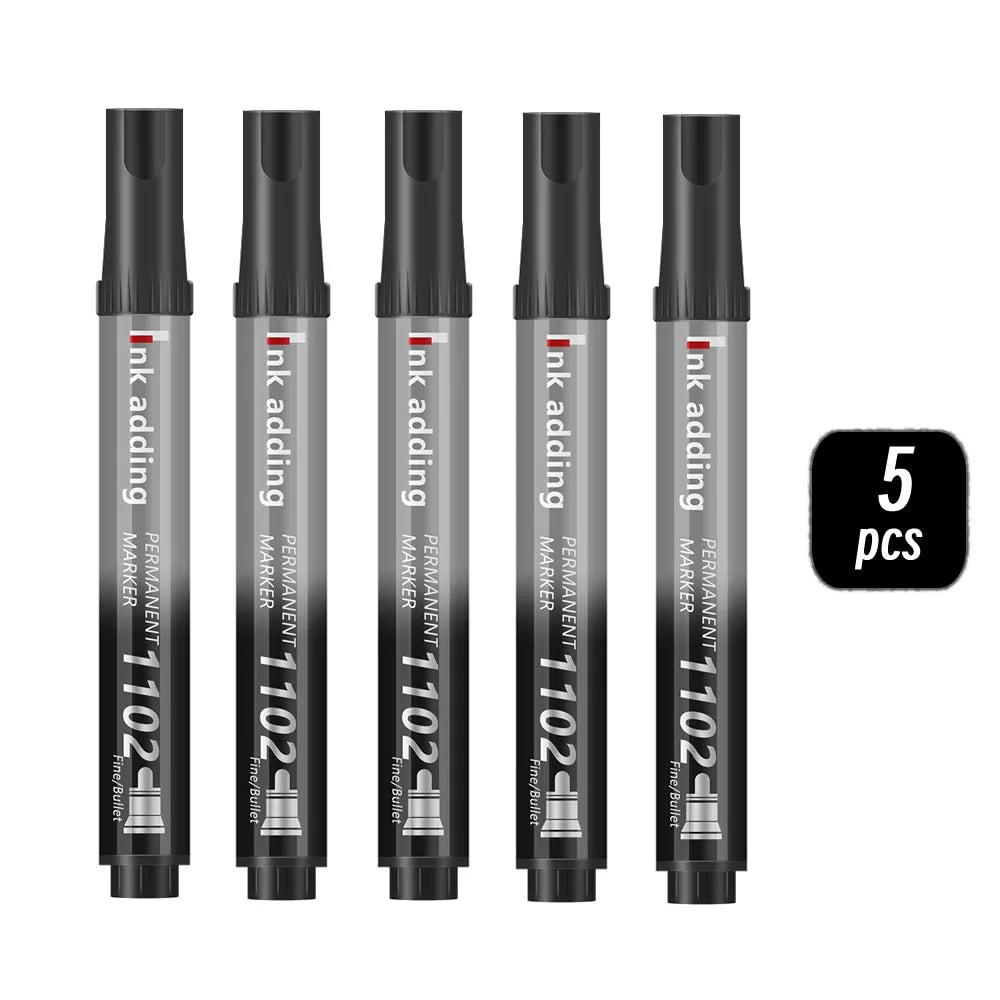1/10/20pcs 2mm Red Blue Ink Black Permanent Marker Pens, Fine Tip, Waterproof, Quick Drying Drawing Pens Wood Stone Metal Glass