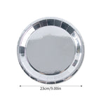 Silver Laser Paper Disposable Tableware Set Dinner Paper Plate Cup Napkin Tablecloth for Birthday Party Retirement Wedding Party