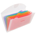 2Pcs Multi-Grid Expandable File Folder Receipt Organizer Plastic Accordion Design Portable Document Storage Bag for Office