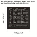 1 Set Vinyl Self-adhesive Keyboard Shortcut Stickers | Quick Reference for Windows, Excel and Word, Office Software
