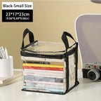 Clear PVC Book Storage Bag - Transparent, Dustproof, High Quality, Foldable Organizer with Handles for Books and magazine