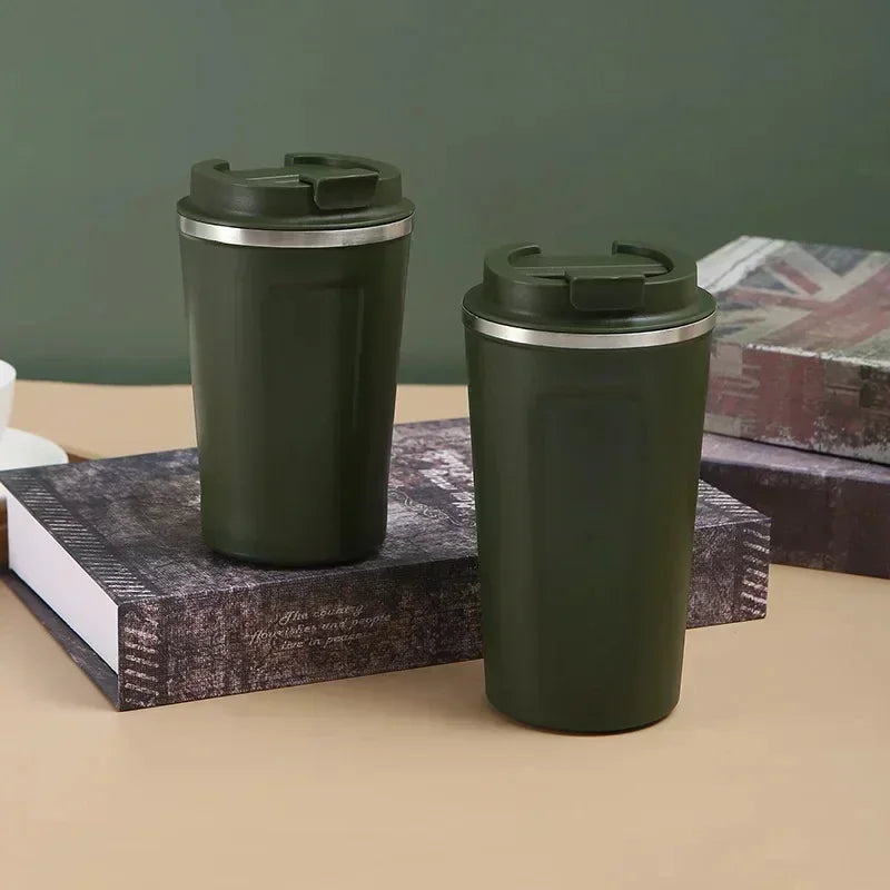 1pc 380/510ML Travel Stainless Steel Coffee Cup Thermal Mug Leak-Proof Thermos Bottle Tea Coffee Mug Vacuum Flask Insulated Cups