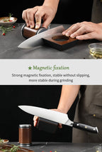 Magnetic Rolling Knife Sharpener 4 Angles Base 5 Types Grinding Discs EVA Protection Gift Box
