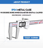 High Precision Stainless Steel Electronic Digital Calipers IP54 Vernier Boring Inner Diameter Measurement Tool