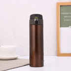 Students Go To School Thermos Cup Creative Bullet Cover Direct Drinking Water Cup Simple Solid Color Durable and Practical