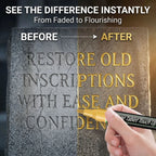 Tombstone Marker Inscription Restoration Pen Oil Based Quick Dry Weatherproof Touch Up Paint Pen For Granite Stone