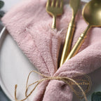10pcs Napkins 41x41cm Cotton Cloth Gauze Retro Burr Rustic Towel Dining Place Mats Wedding Party Linen Fabric Table Decoration