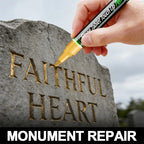 Tombstone Marker Pen Stone Pen for Restoring Faded Grave Inscriptions Waterproof Strong Coverage Ideal for Gravestone Lettering