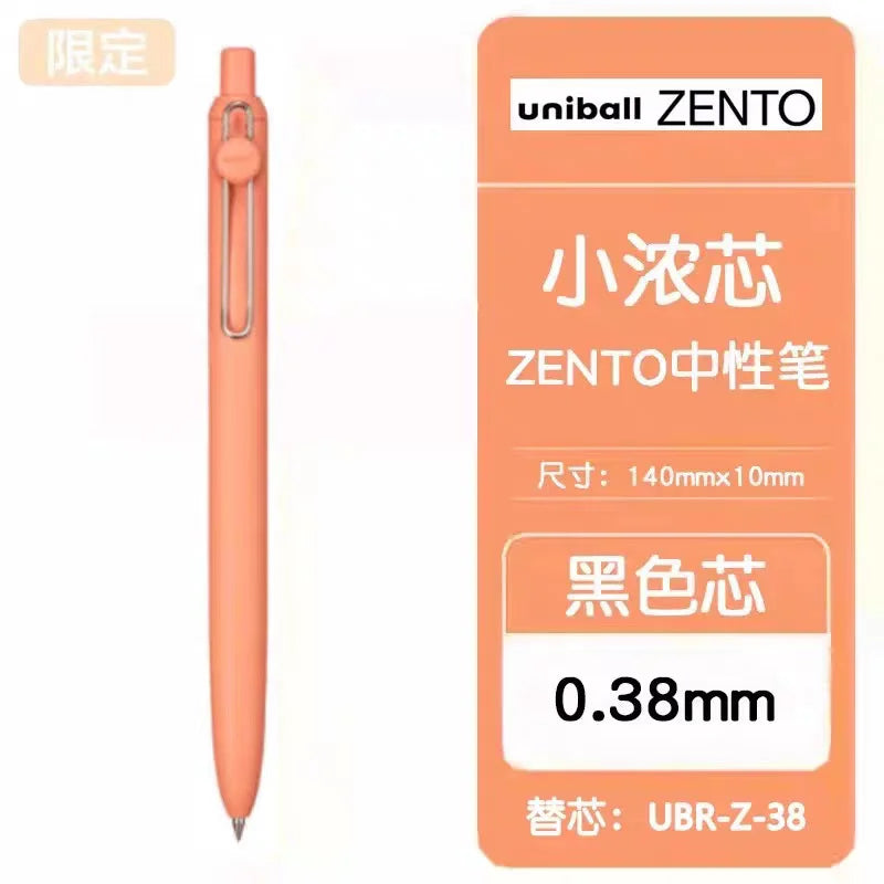 1+3 Refill Japan UNI Gel Pen Small Thick Core 0.38mm Smooth Quick Dry UMN-SF-38 Upgrade UniBall One Black School Supplies