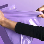33 Pcs Purple Poly Mailers Self-Seal Shipping Bags, Uncoated Reusable Polyethylene Mailing Envelopes with Adhesive Strip, Waterp