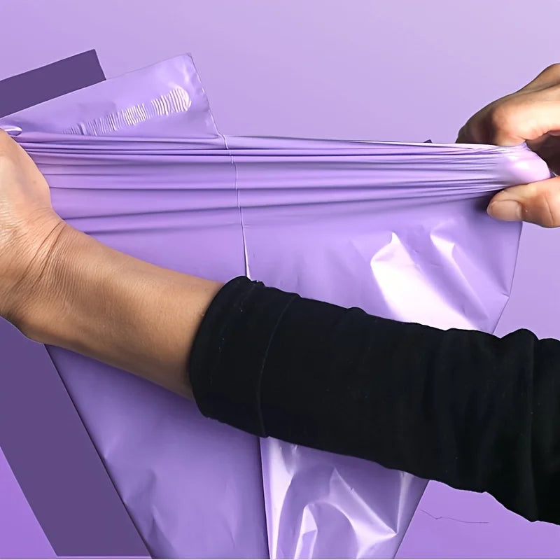 33 Pcs Purple Poly Mailers Self-Seal Shipping Bags, Uncoated Reusable Polyethylene Mailing Envelopes with Adhesive Strip, Waterp