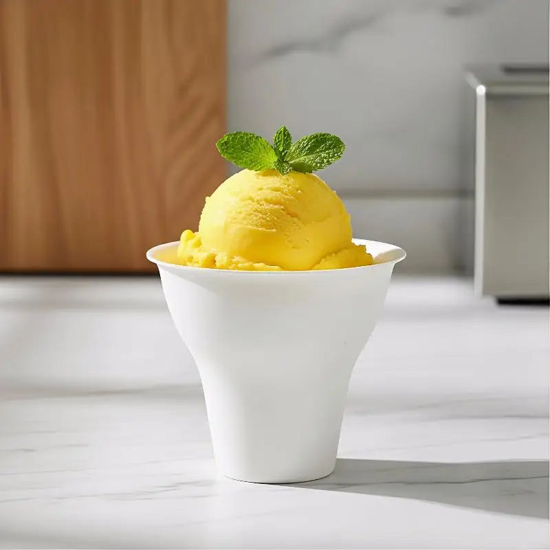 10Pcs Disposable Ice Cream Cup Dessert Cake Paper Cup Shaved Ice Yogurt Bowl Food Grade Tiramisu Dessert Pulp Cups