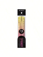 20cm/15cm Flexible Soft Ruler Gradient Rainbow Color Style Dual Unit Measurement in Cm and Inch  for Office Students School Use