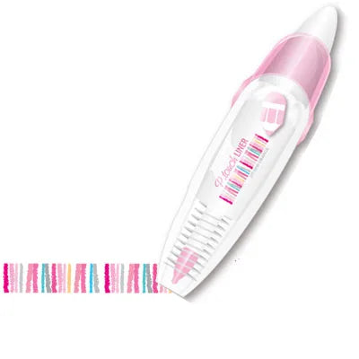 Korean Kawaii Stripe Dots Press Type Decorative Correction Tape Scrapbooking Diary Stationery Cute School Supplies Supply