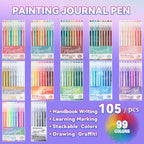 105Color Hand Account Gel Pen Languo Morandi Retro Pen Large-Capacity Color Handbook Pen For Student Painting Graffiti Writting