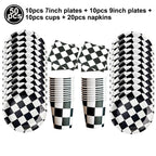 Race Car Party Plates Cup Napkins Race Track Party Supplies Racing Sports Themed Tableware for Kids Boys Birthday Home Decors