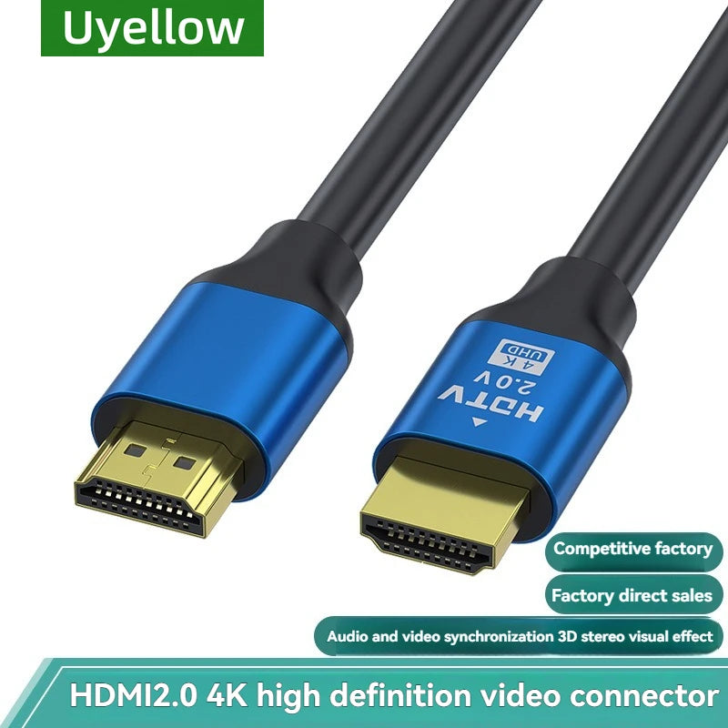 Uyellow HDMI-compatible Cable 4K 60Hz 50cm 1m 2m 3m 5m HDMI-compatible 2.1 Cable 4K 60Hz HDR 3D Effect Video for HDTV PC
