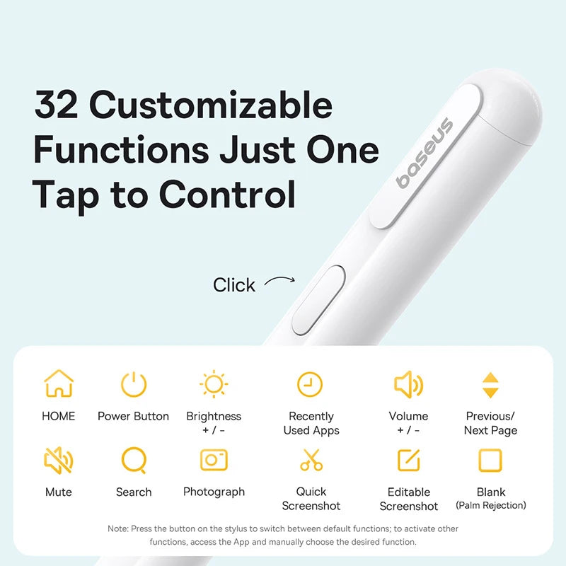 Baseus 3rd Gen Bluetooth Stylus for Apple Pencil Palm Rejection Compatible with iPad pro Mini Air 2024 2022-2018 for Apple Pen