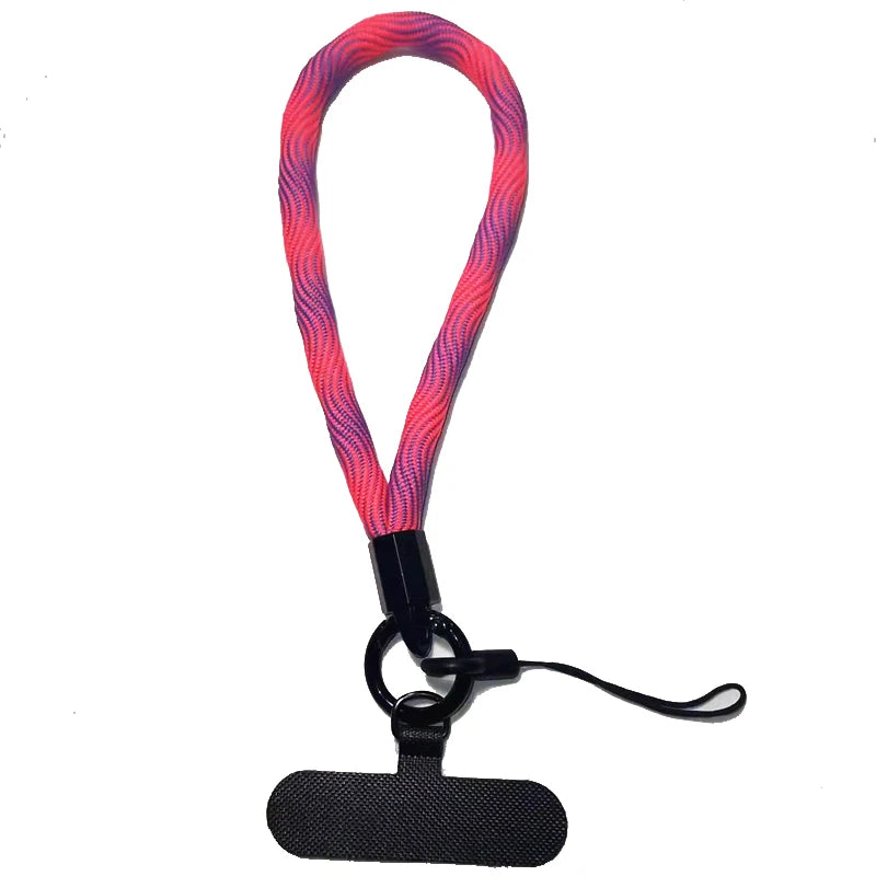 Phone Lanyard Wrist Strap Woven Phone Lanyard Creative Keychain Hanging Rope Anti-lost Security Wristband Universal Short Rope