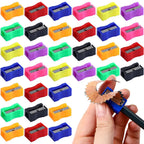 50/100pcs 2.5cm Mini Color Pencil Sharpener Curved Anti-slip Design Plastic Square Pencil Sharpener School Reward Stationery ﻿