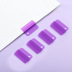 5pcs Plastic Index Clip Colorful Multi-function Bookmark Clip Transparent File Classification File Classification Clamp