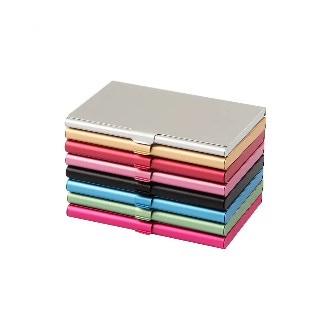 Men Business Card Case Aluminum Alloy Credit Card Holder Metal ID Cards Box Cover Women Credit Business Card Holder Case