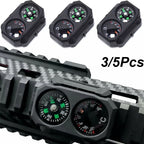 3/5Pcs RCompass Thermometer Combo 2 in 1 Tactical Airsoft AR15 M4 M16 Compact Navigation Thermometer for 20mm Rail Gun Accessory