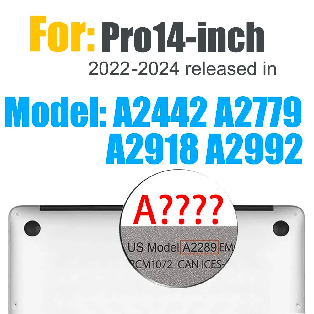 Crystal Hard Case for MacBook Pro Air 13 14 15 16 Inch Protective Case Clear Model A2681 A3113A3114 A2941 A2991 A2442 A2337 A233