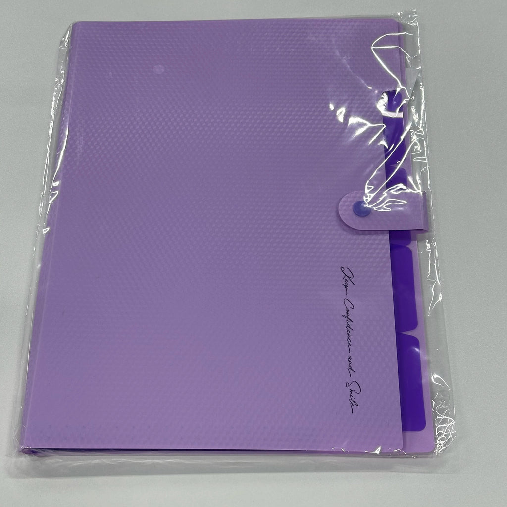 1Pc A4 Size Accordion File Folder 5 Pocket Filer Folder for Documents Paper Organizer for School Office