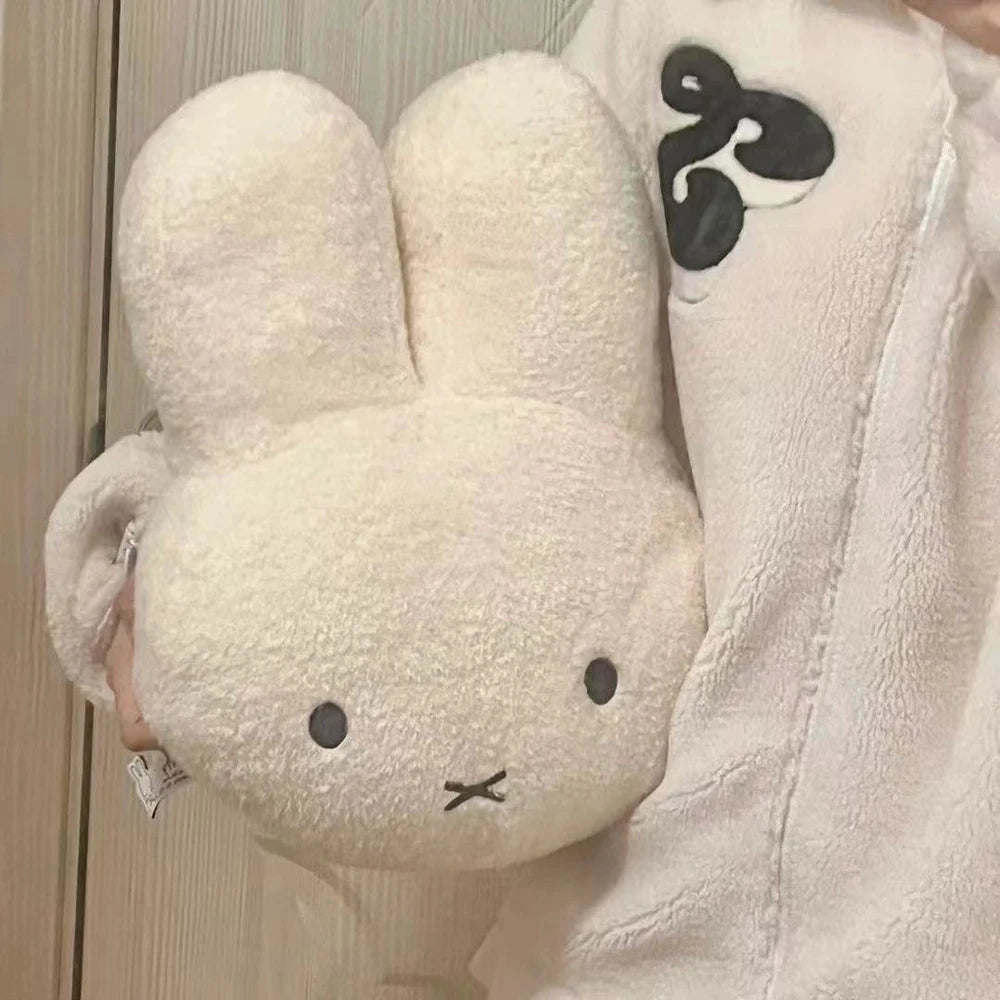 Kawaii Miffy Cute Plush Pillow Cartoon Rabbit Add Cotton High Quality Household Bedroom Simple Sofa Cushion Girl Festival Gift
