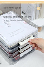 Acrylic Transparent Desktop Paper Storage Box A4 File Document Exam Paper Organizer Household Dust Proof Card Holder Case