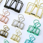 High Quality 51/32/19mm Multicolor Metal Binder Clip Clamp Paper Bookmark Clips Decorative Journal Clips School Office Supplies