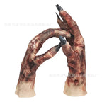 The Mummy Halloween Gloves for Adult Unisex Elastic Latex Gloves Scary Gloves Easter Day Mittens Cosplay Prop Accessories