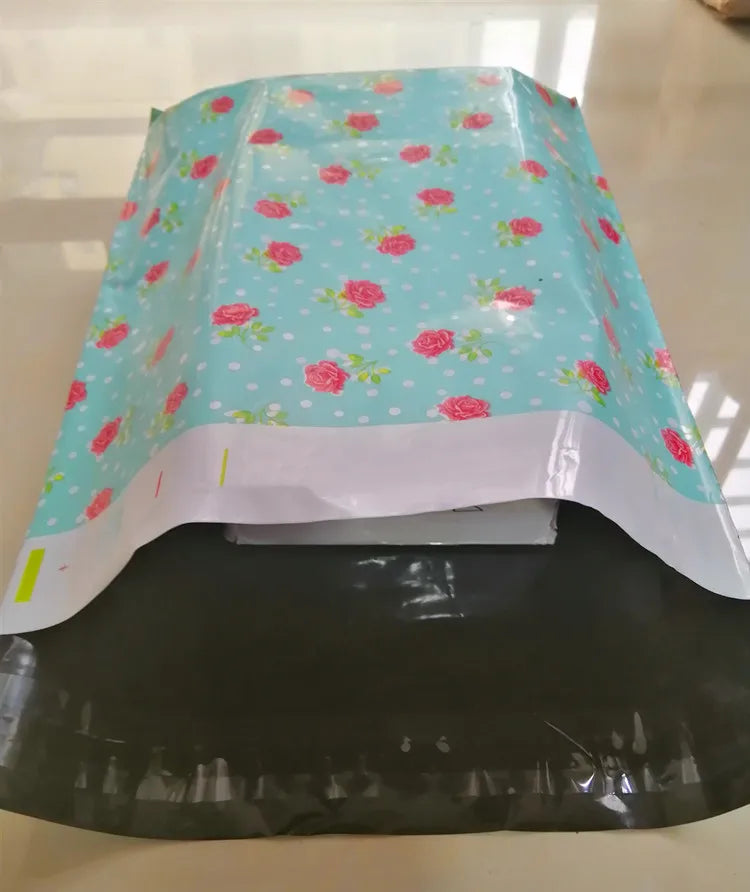 100PCS 9.8x13in Poly Mailer Adhesive Envelope Bag DIY Women Girl's Gifts Wedding Anniversary Plastic Mailing Packaging Pouches