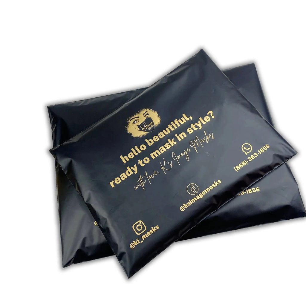 Environmentally friendly custom printing logo, luxurious matte white plastic mailing envelope, polyethylene shipping bag 50pcs