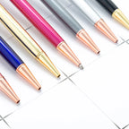 Lytwtw's Ballpoint Pen Oil Metal Office School Supplies Stationery Spinning Rose Gold Gift Cute Clip Glitter