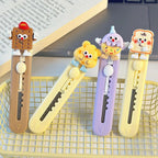 1 Pcs Cute Cartoon Alloy Mini Portalble Utility Knife Cutter Letter Envelope Opener Mail Knife School Office Supplies