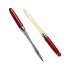 1pcs Wood Handle Letter Opener Stainless Steel cut paper Split file envelopes