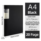 A4 Side-Loading Document Folder Multi-Layer Transparent  Organizer Paper Holder Sheet Music Binder with Dividers 20/30/40/60Page